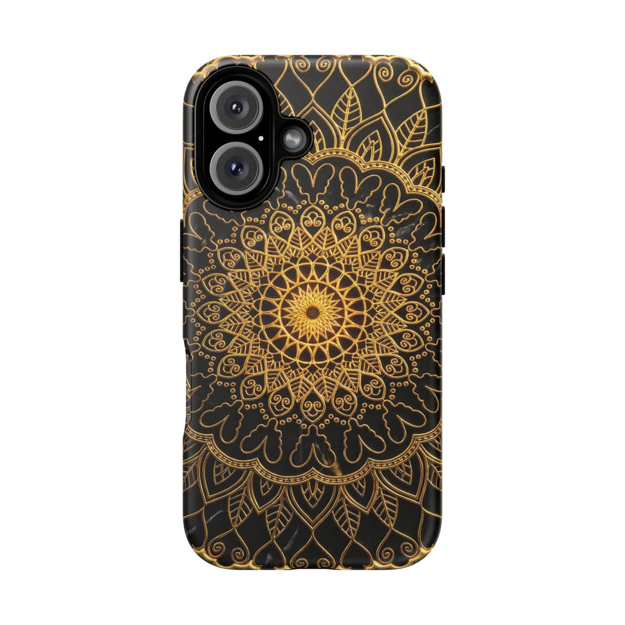 Mandala Gold Handyhülle — Robuste magnetische iPhone-Hülle
