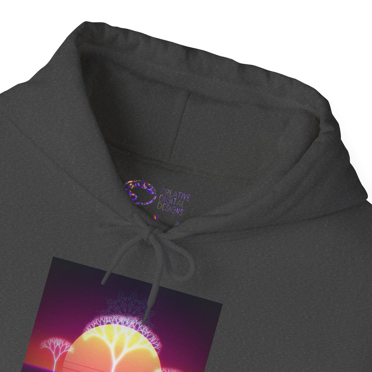 Felpa con cappuccio Retro Sunset Tree of Life