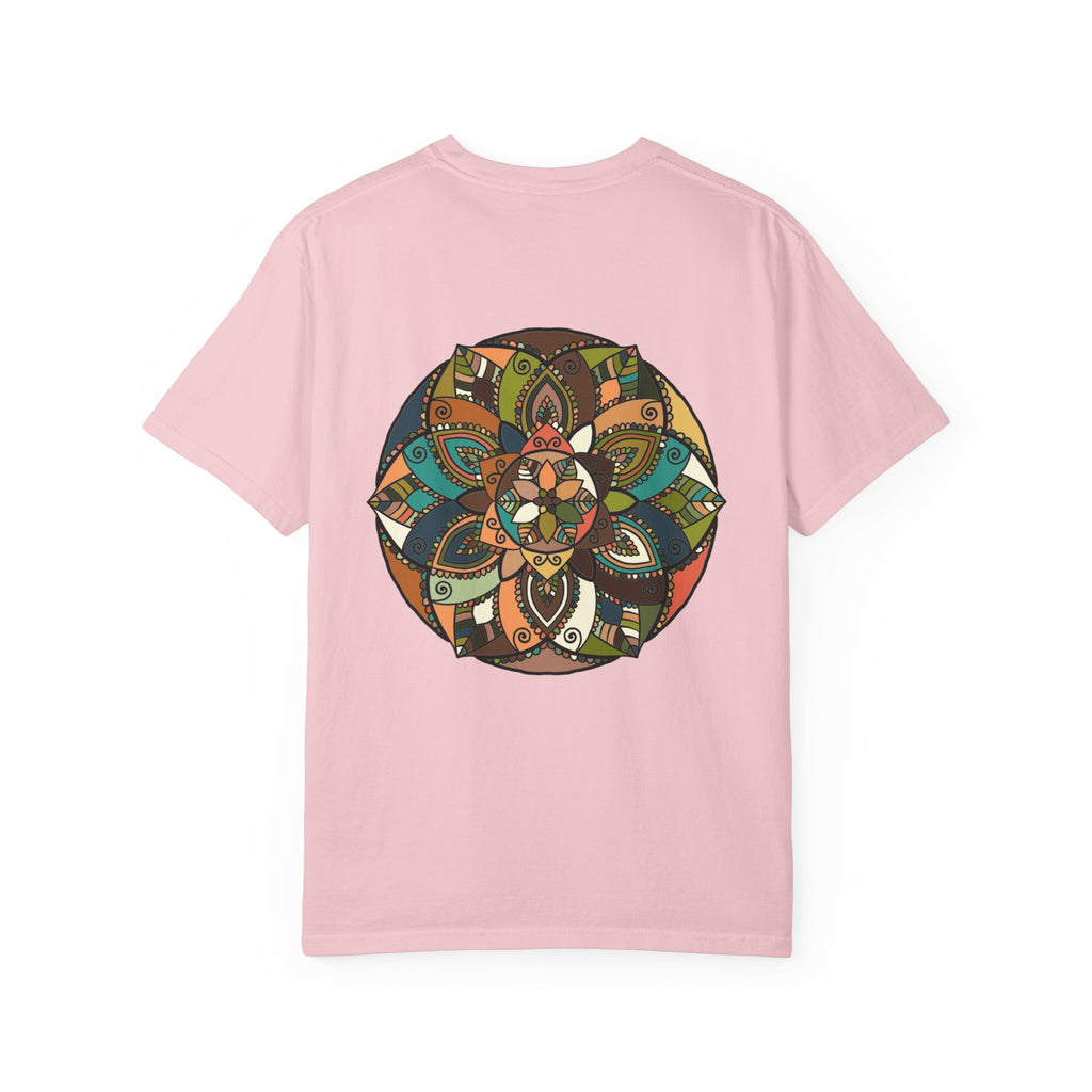 Mandala Earth Flora T-Shirt — Earthy Tones Geometric Art Tee