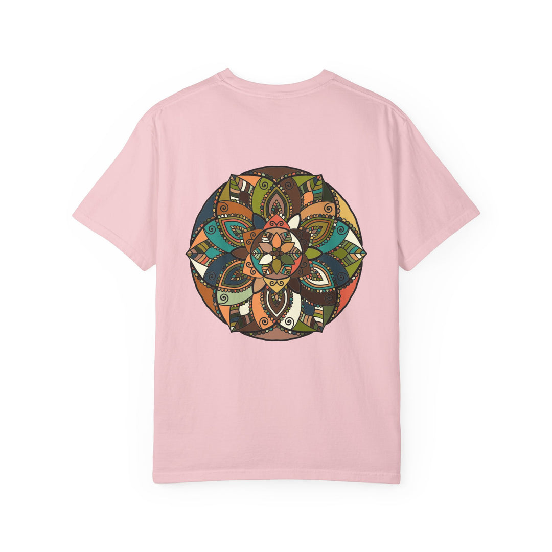 Mandala Earth Flora T-Shirt — Earthy Tones Geometric Art Tee