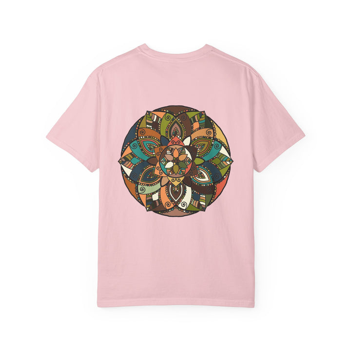 Mandala Earth Flora T-Shirt — Earthy Tones Geometric Art Tee