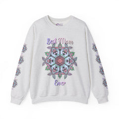 Mandala Art Crewneck Sweatshirt Celebrating Moms in Soft Hues