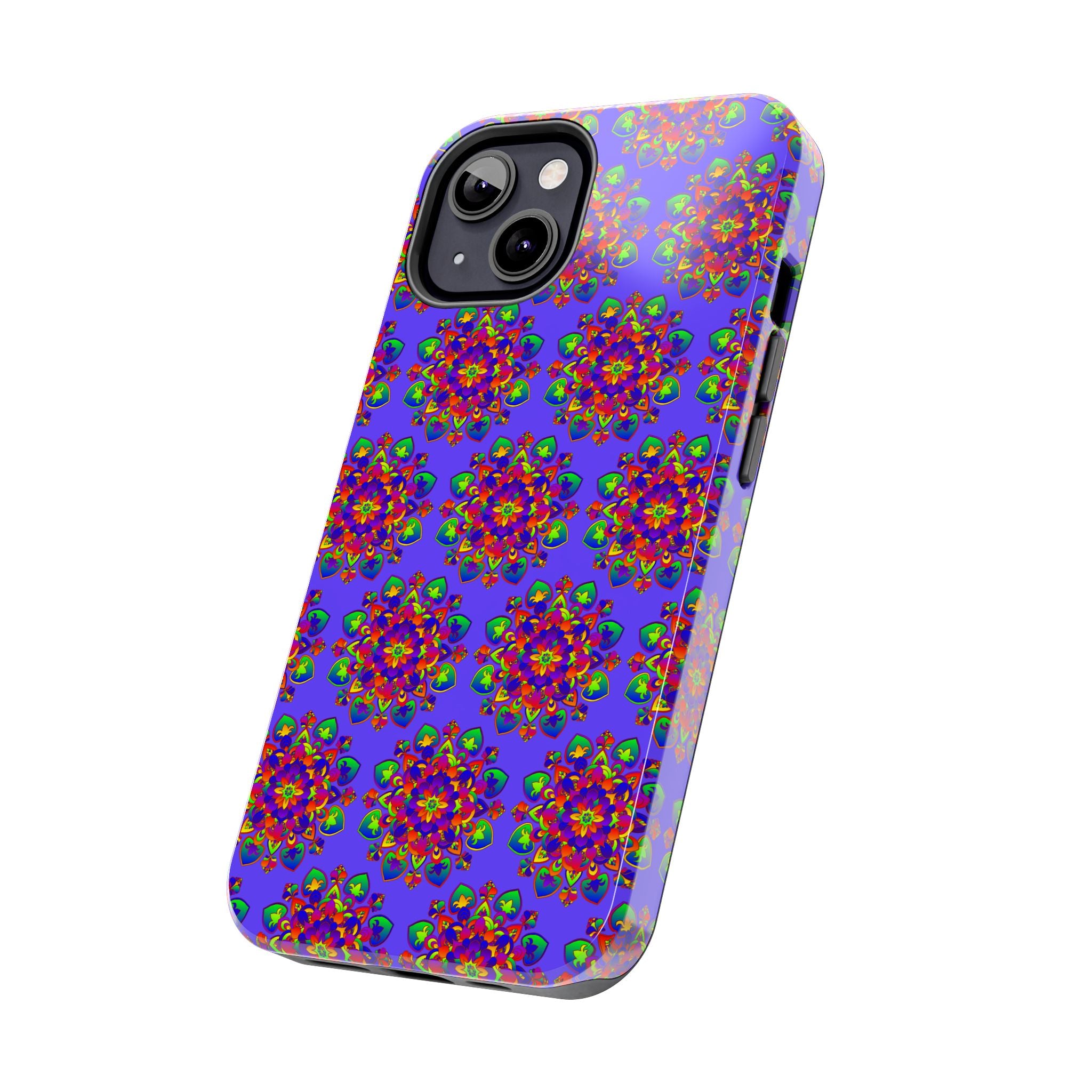 Tiled Hand Drawn Mandala Rainbow Phone Case - Standard alt text 65