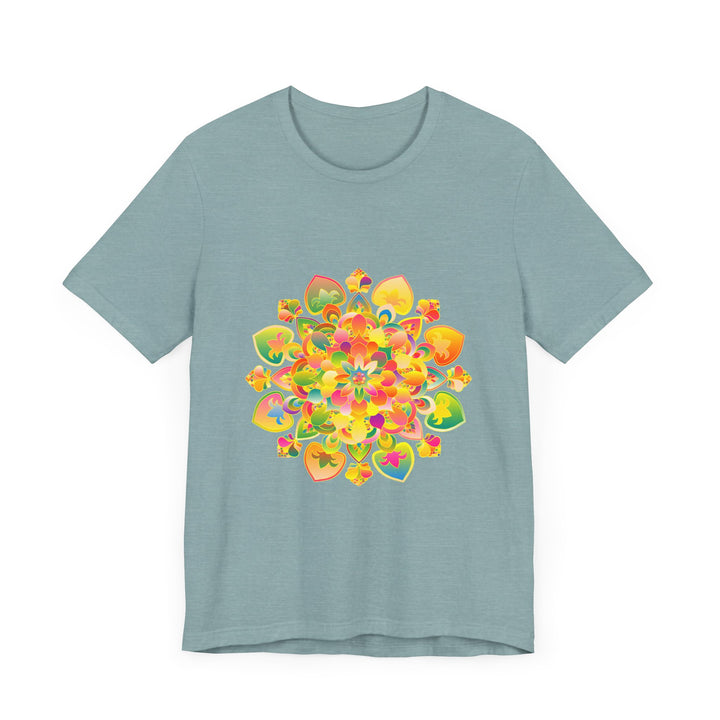 Colorful and vibrant Psychedelic Mandala Tee with a trippy design