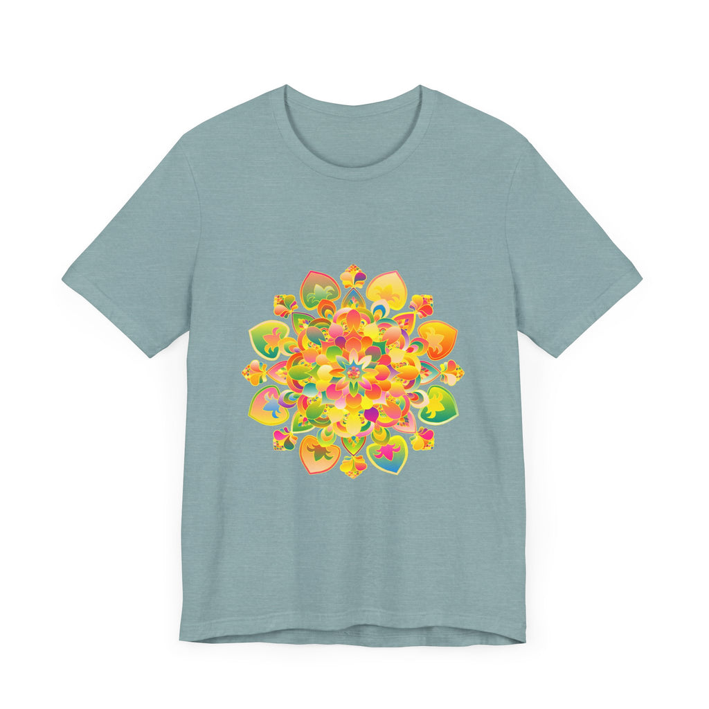 Colorful and vibrant Psychedelic Mandala Tee with a trippy design