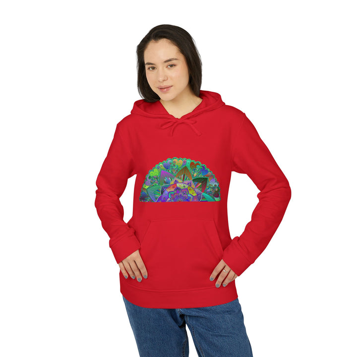 Eye-catching Psychedelic Mandala design on Adidas fleece hoodie