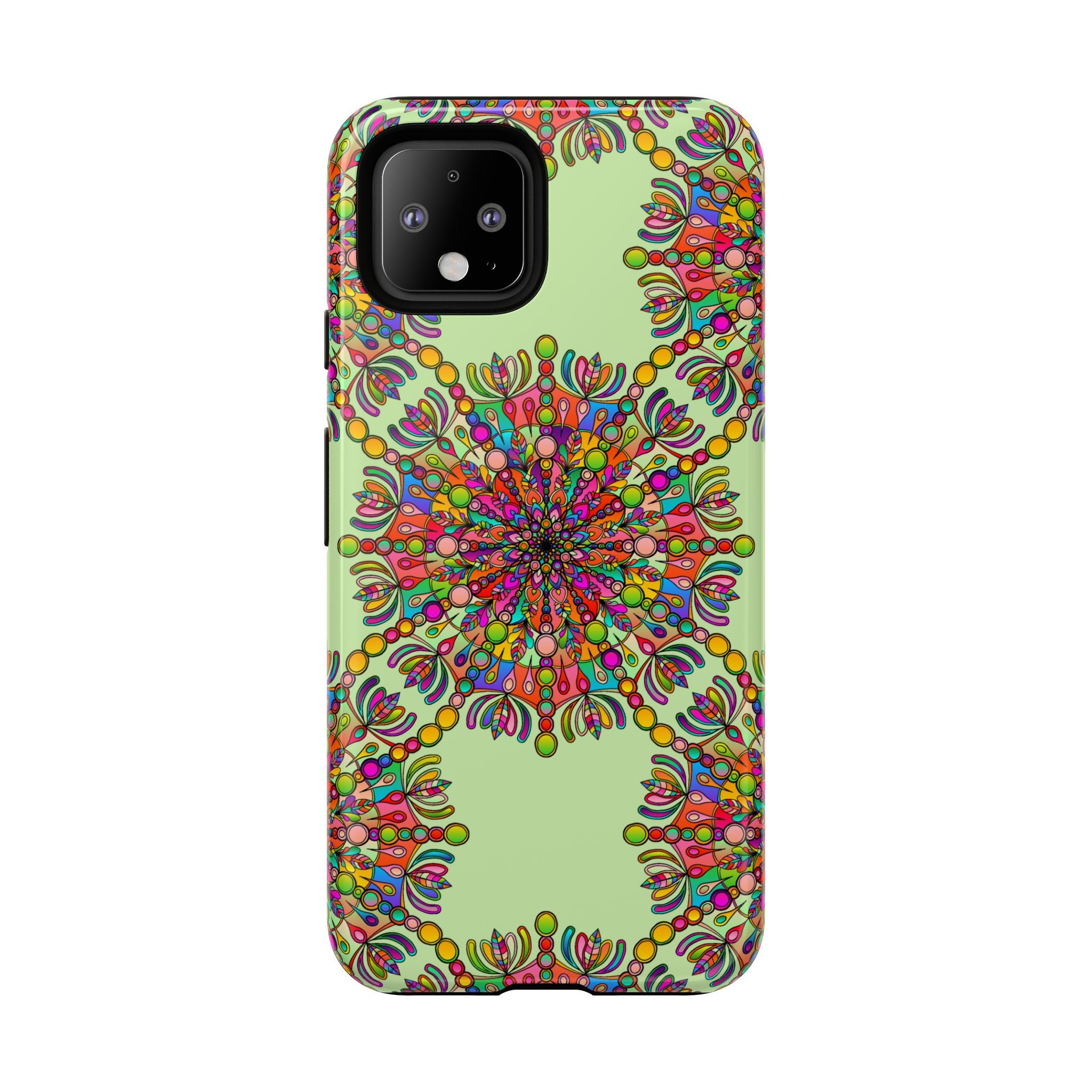 Custodia per telefono con mandala intricata in colori vivaci per uno stile unico