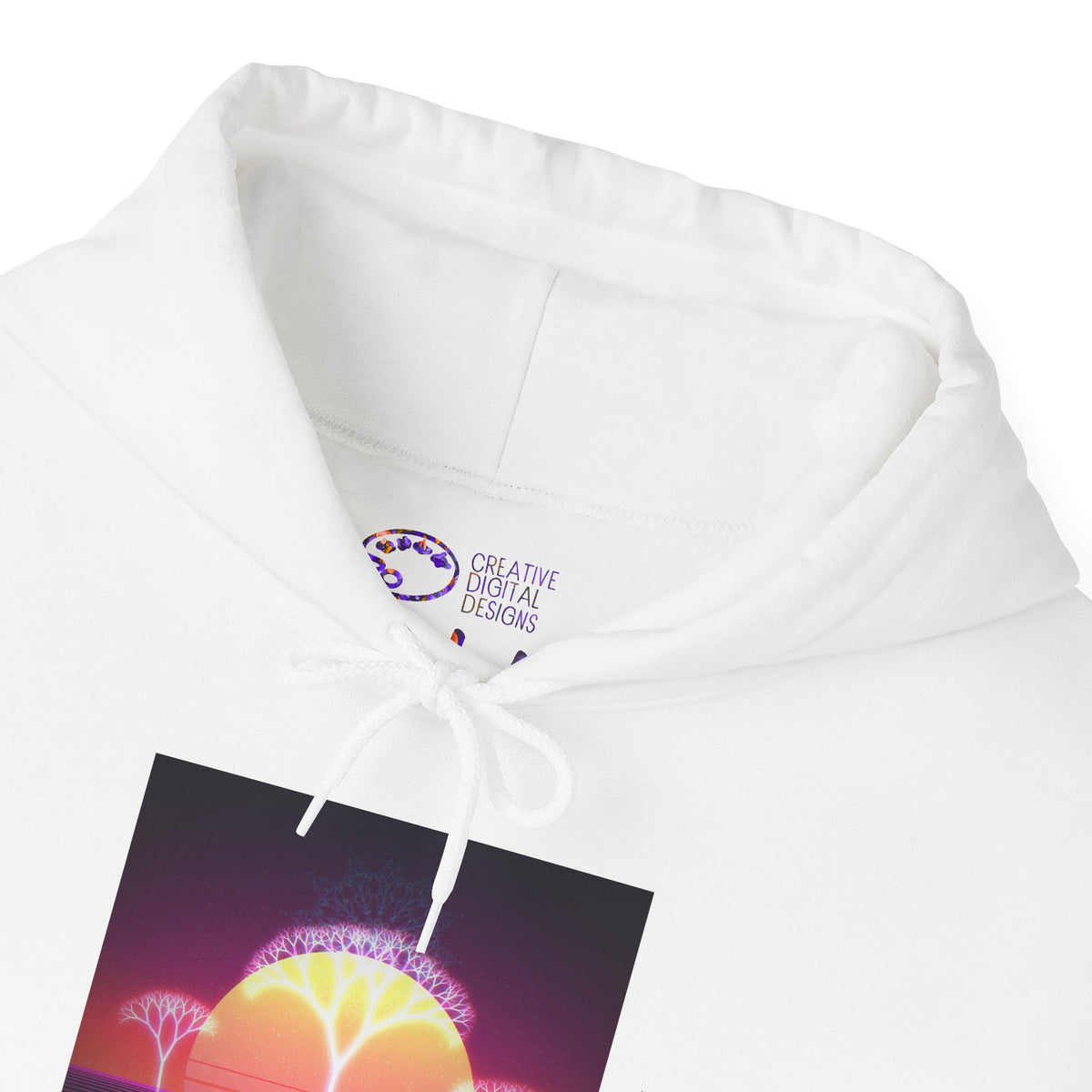 Felpa con cappuccio Retro Sunset Tree of Life