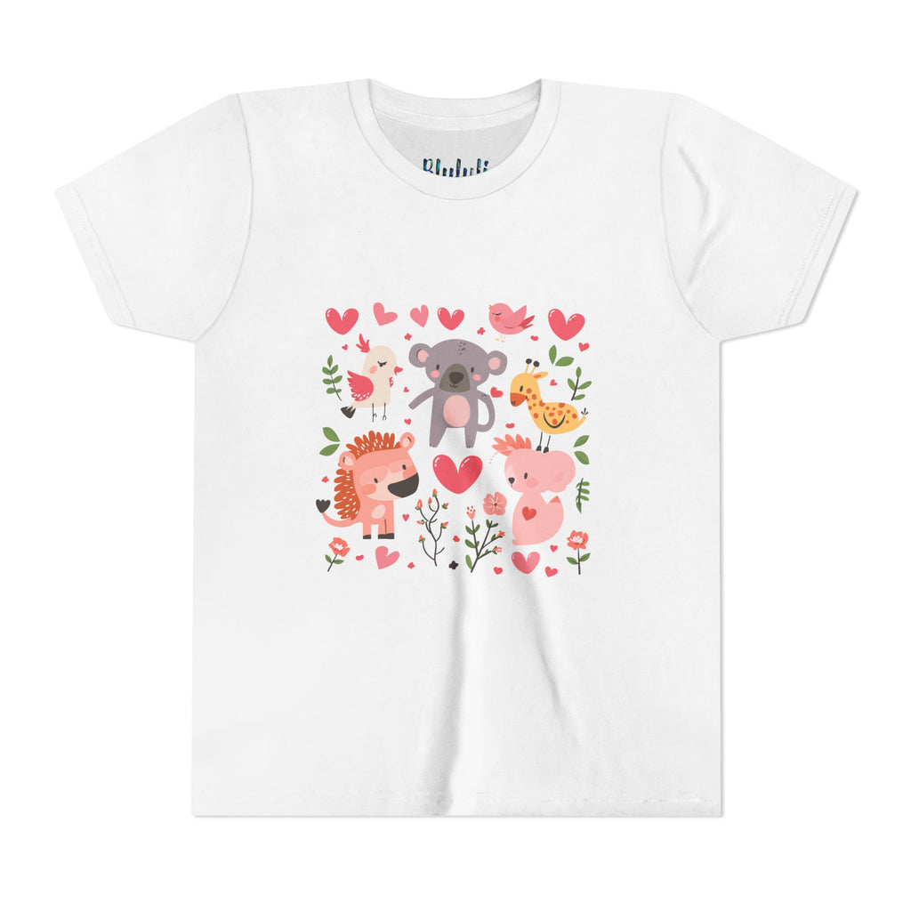 Entzückendes Animal Love Jugend T-Shirt, Süßes Kindershirt, Tier Grafik T-Shirt, Kindergeschenk, Geburtstags- oder Urlaubsoutfit 