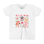 Entzückendes Animal Love Jugend T-Shirt, Süßes Kindershirt, Tier Grafik T-Shirt, Kindergeschenk, Geburtstags- oder Urlaubsoutfit 