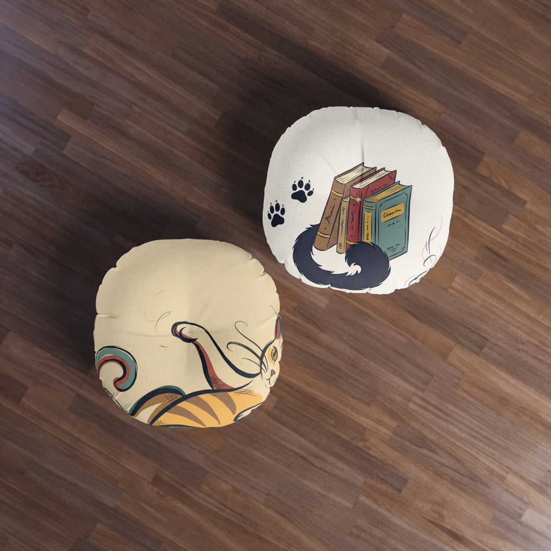Dark Academia Cozy Cat Floor Pillow