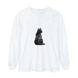 Black Cat Mystique Long Sleeve T-Shirt - a stylish and comfortable black shirt featuring a mystical cat design