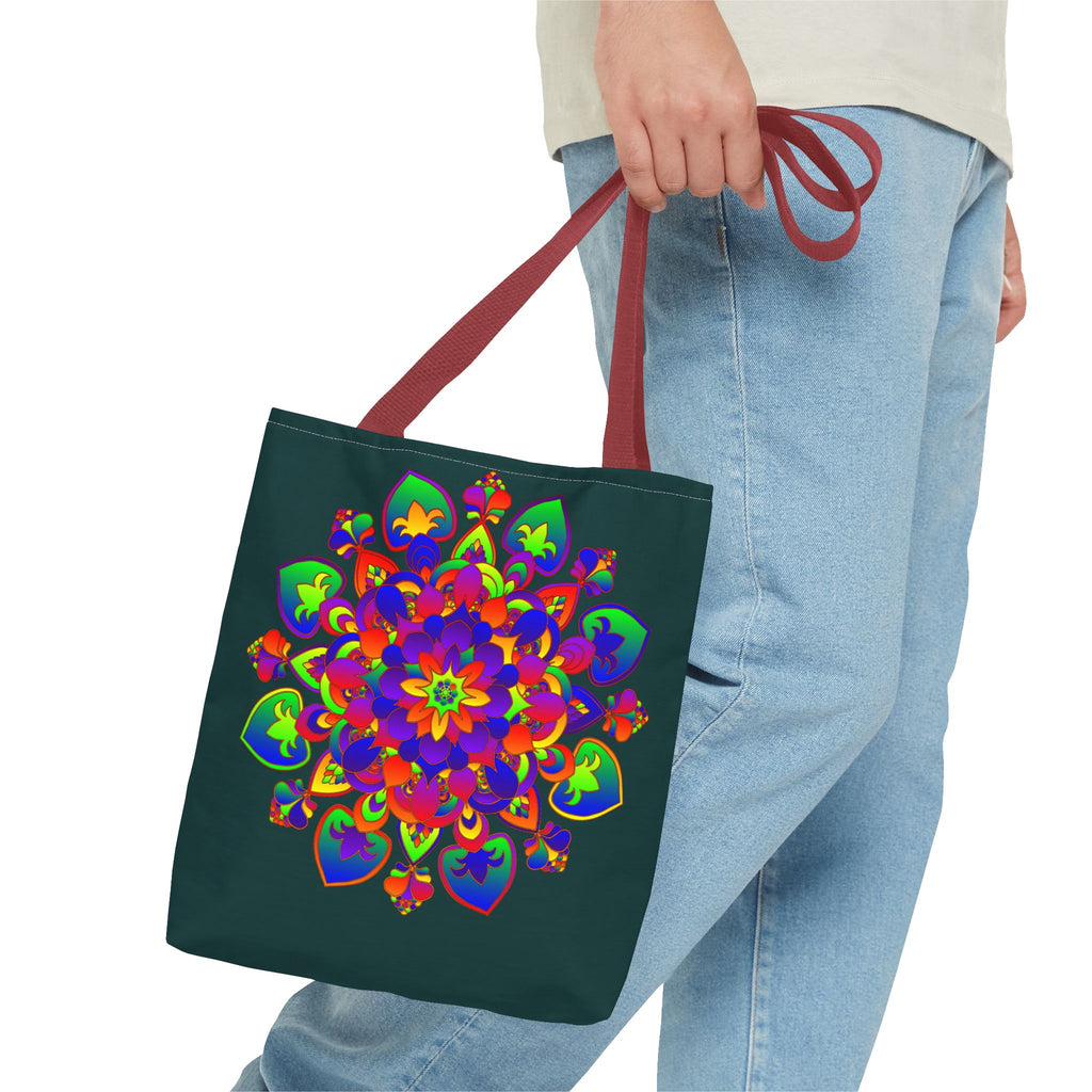 Beautifully handcrafted Mandala Mystical Nature Tote Bag with intricate design