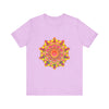 Vibrant Mandala Tee with intricate spiritual art design in various colors