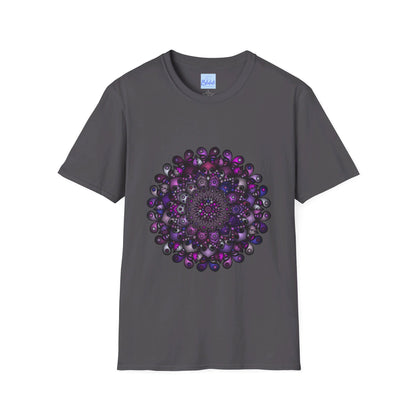 Elegant Handmade Mandala Art Softstyle T-Shirt with intricate design