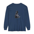 Black Cat Watercolor Long Sleeve T-Shirt with vibrant and detailed cat design
