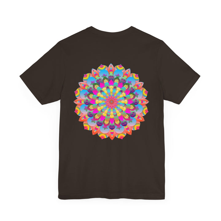 Intricately Designed Mandala Tee with Vibrant Colors and Spiritual Meaning