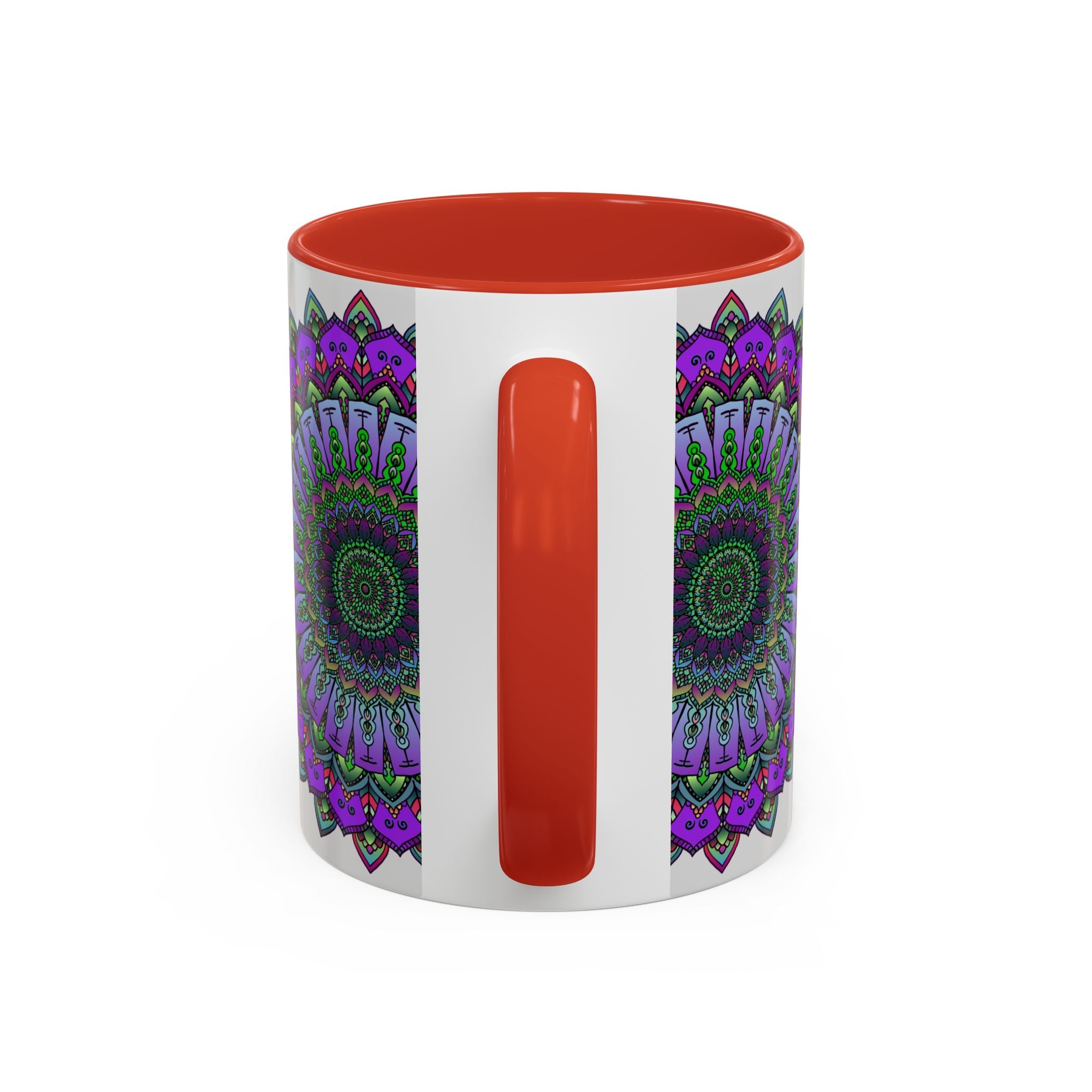 Vibrant Mandala Mug featuring intricate spiritual art design in colorful hues