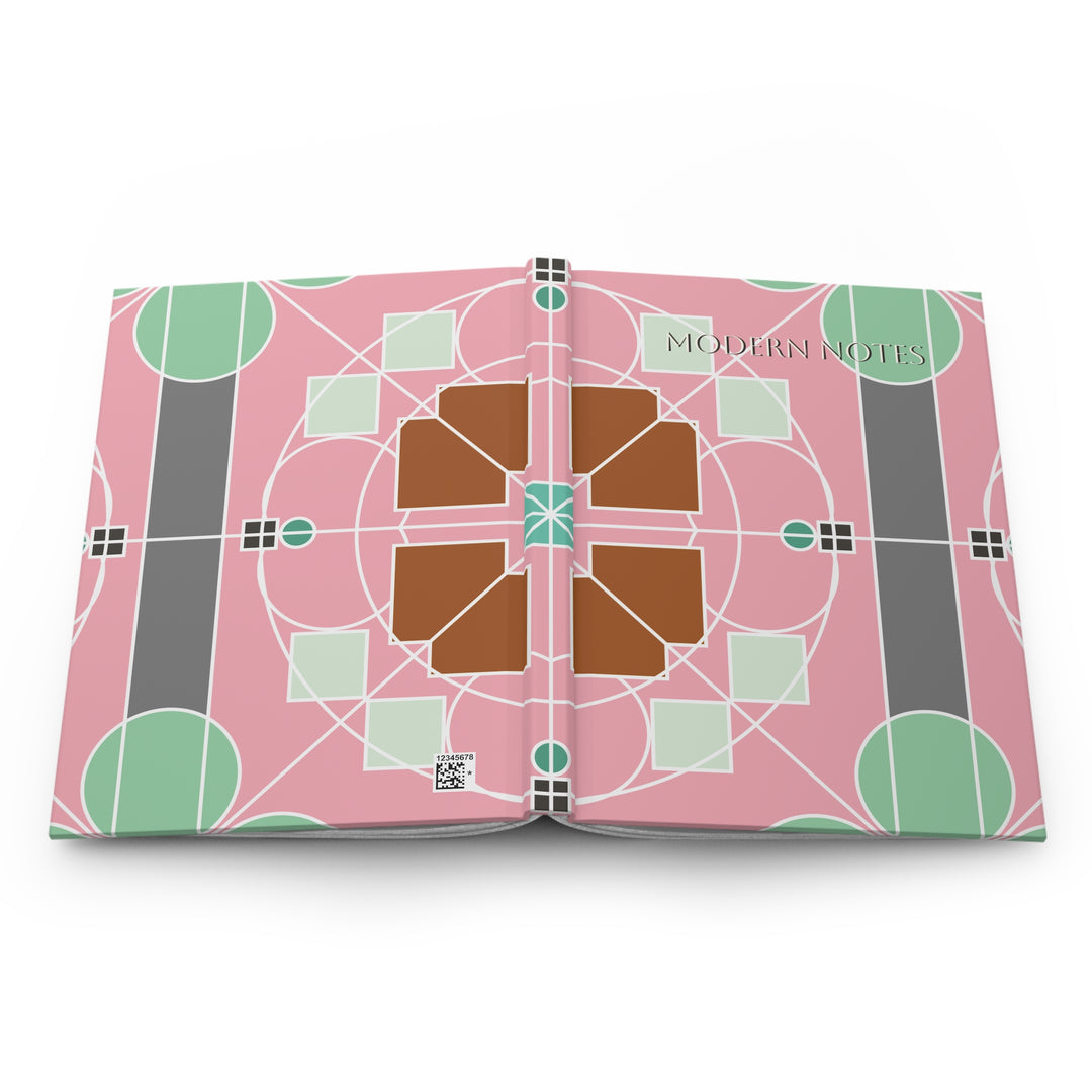 Minimal Forms Hardcover Journal — Geometric Nordic Bauhaus Design