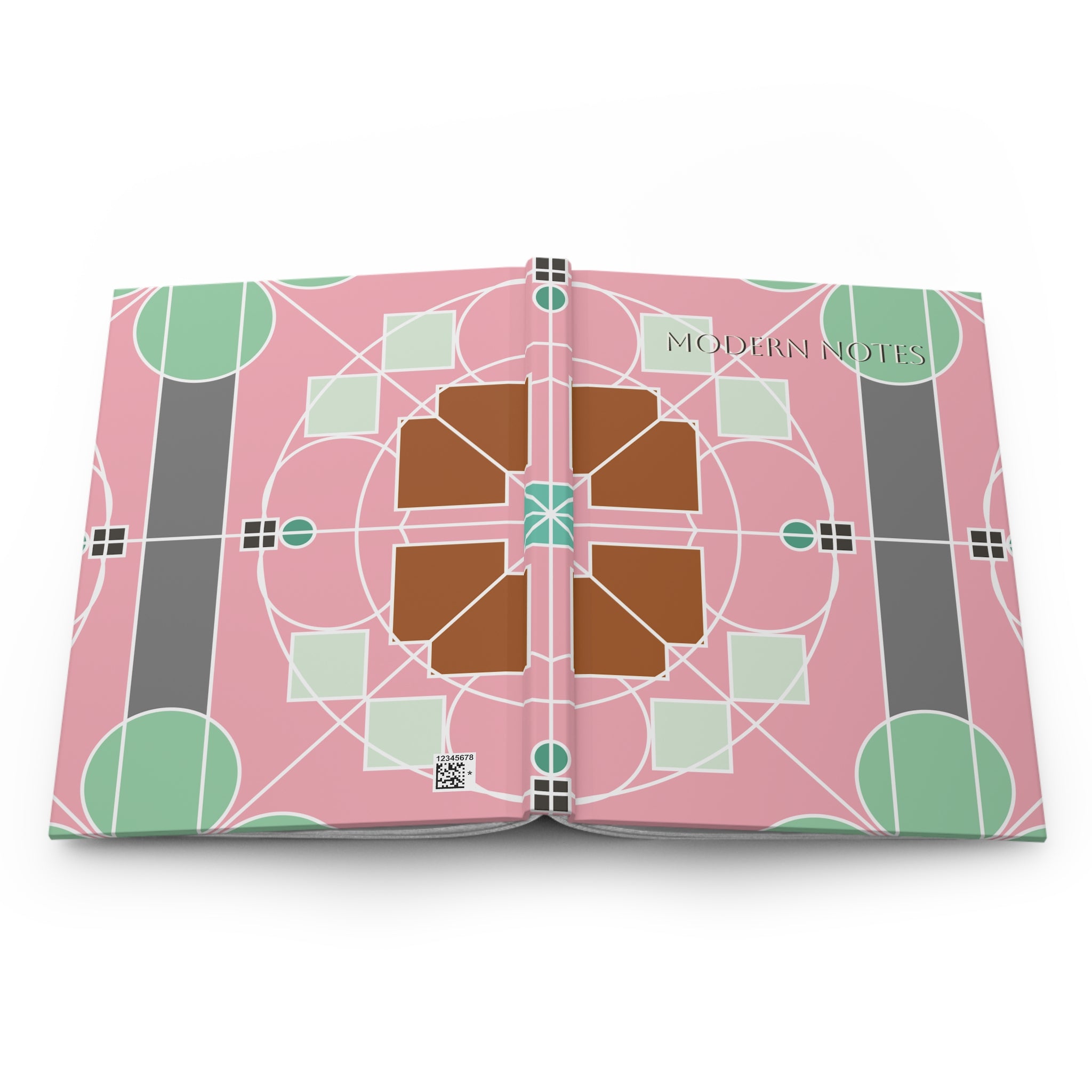 Minimal Forms Hardcover Journal — Geometric Nordic Bauhaus Design