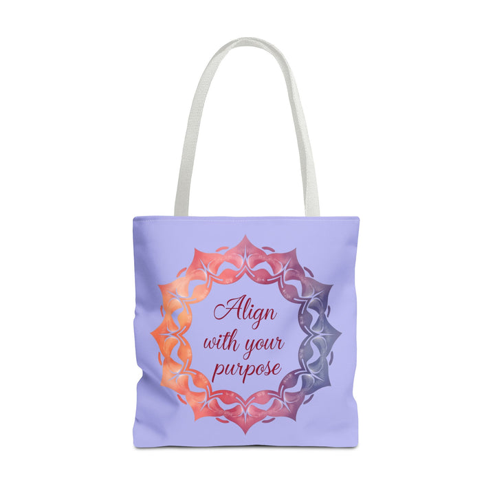 Vibrant orange and purple Mandala Tote Bag, perfect for everyday use