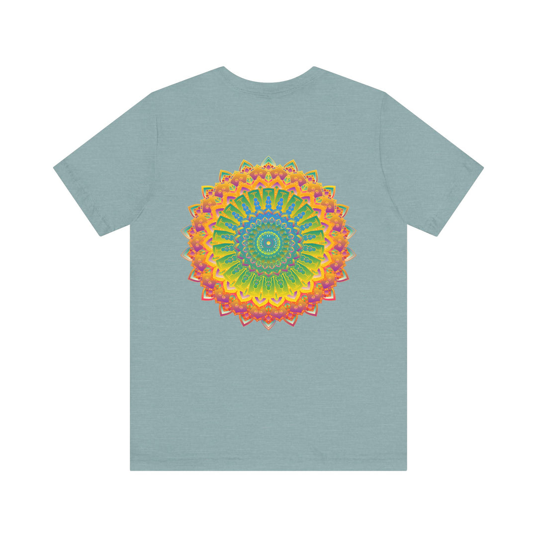 Vibrant Mandala Tee featuring intricate design for Spiritual Peace & Harmony