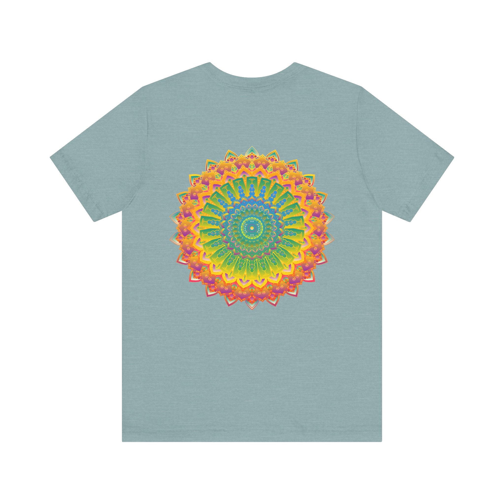 Vibrant Mandala Tee featuring intricate design for Spiritual Peace & Harmony