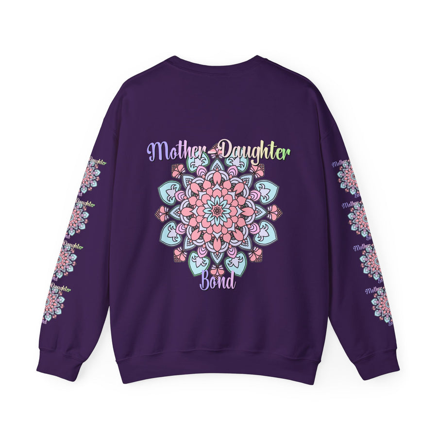 Mandala Patterned Sweatshirt Celebrating Mother-Daughter Love
