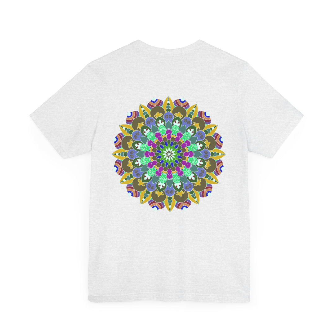 Colorful and intricate mandala design t-shirt representing spiritual peace and harmony