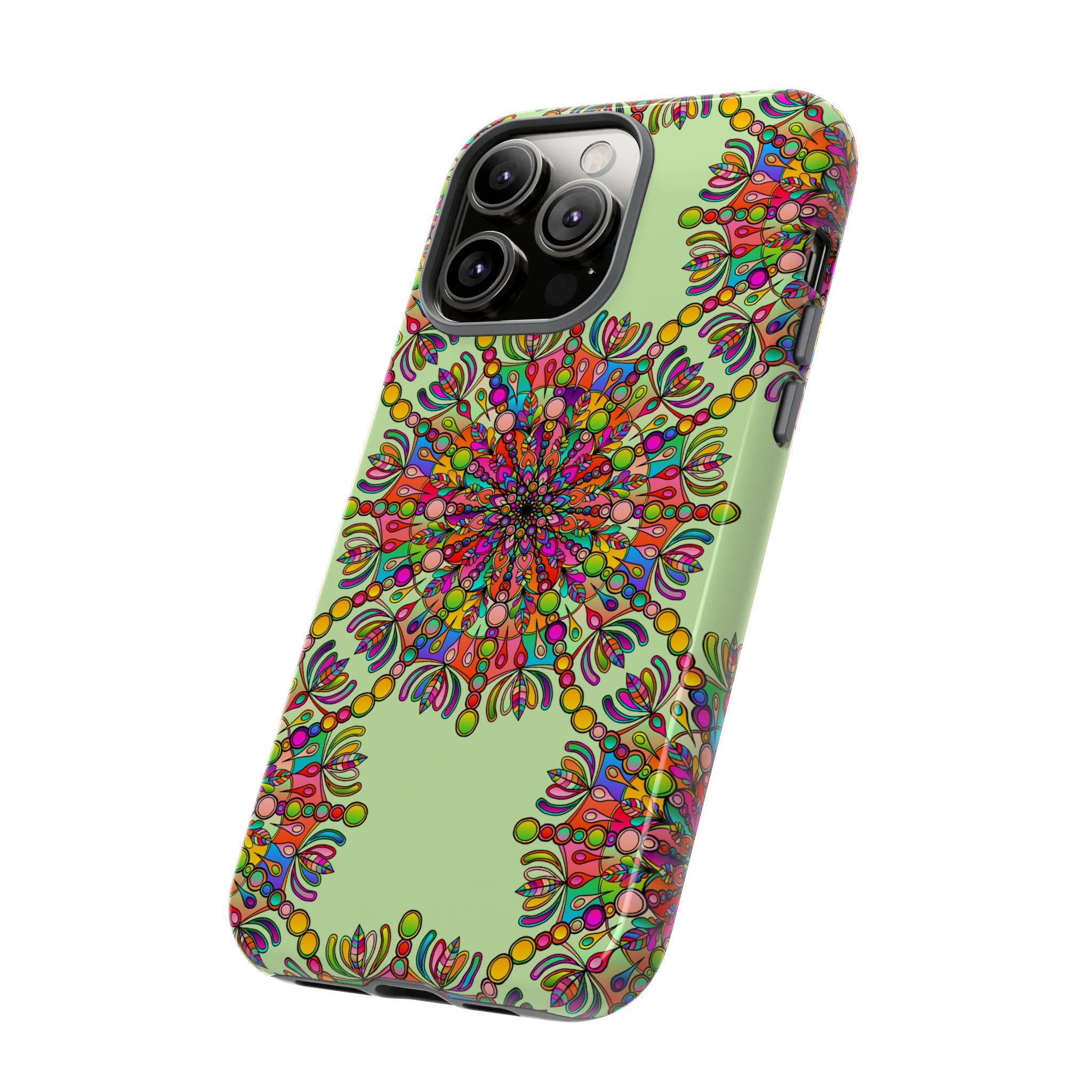 Custodia Vibrant Mandala per iPhone e Google Pixel | Custodie resistenti