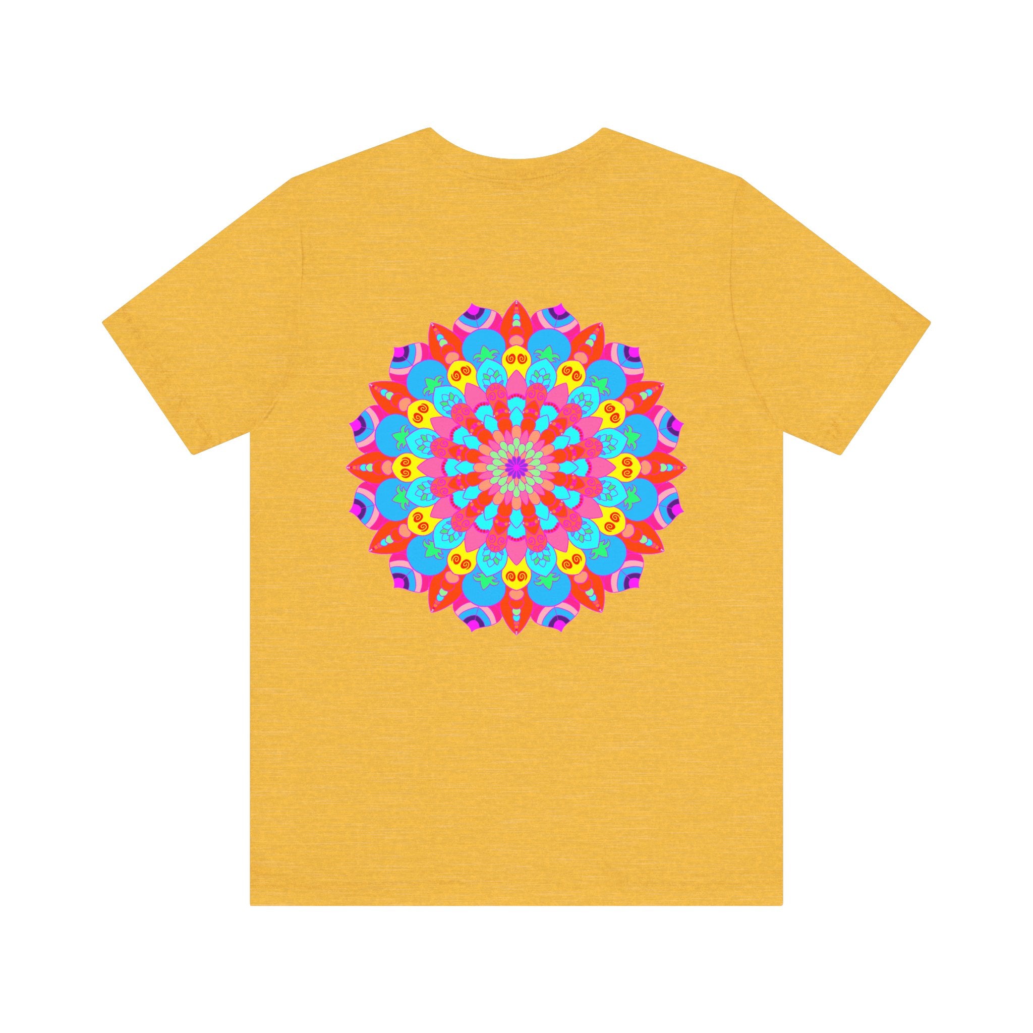 Vibrant Mandala Tee with intricate design representing spiritual peace and harmony, perfect for yoga and meditation