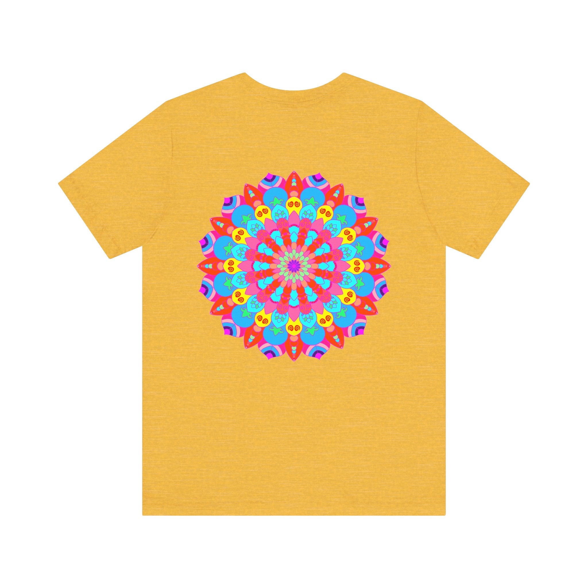 Vibrant Mandala Tee with intricate design representing spiritual peace and harmony, perfect for yoga and meditation
