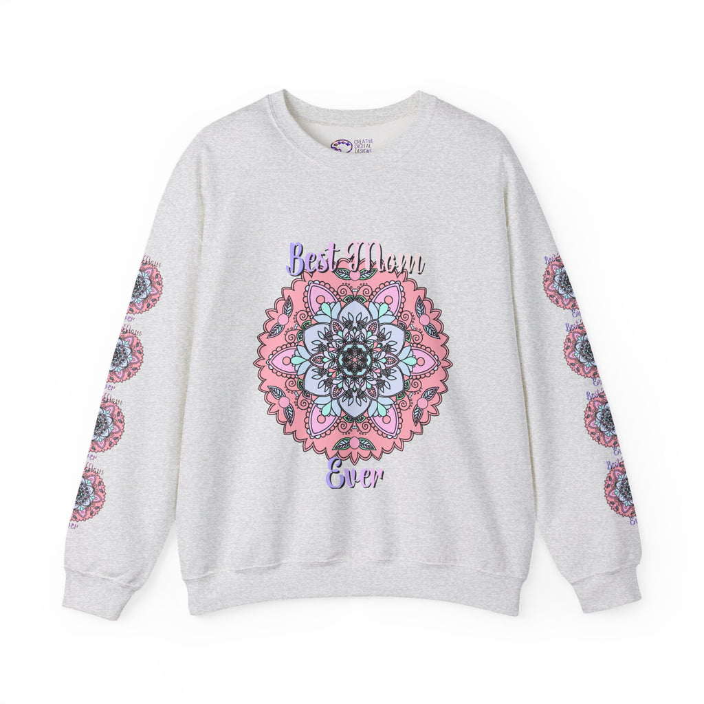 Felpa con stampa Mandala intricata "La mamma migliore di sempre"