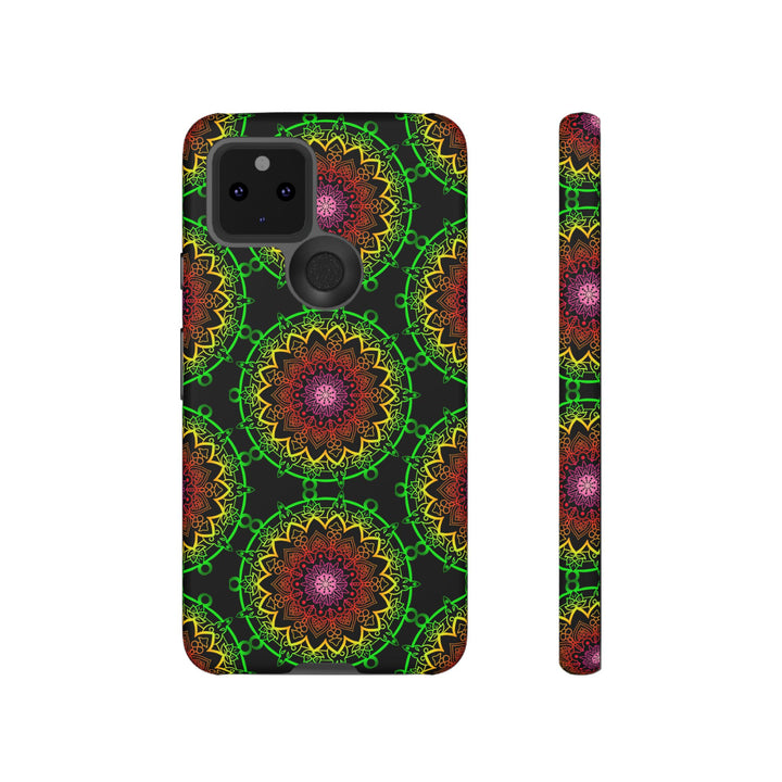 Artistic Mandala Phone Case with Bold Patterns and Modern Flair