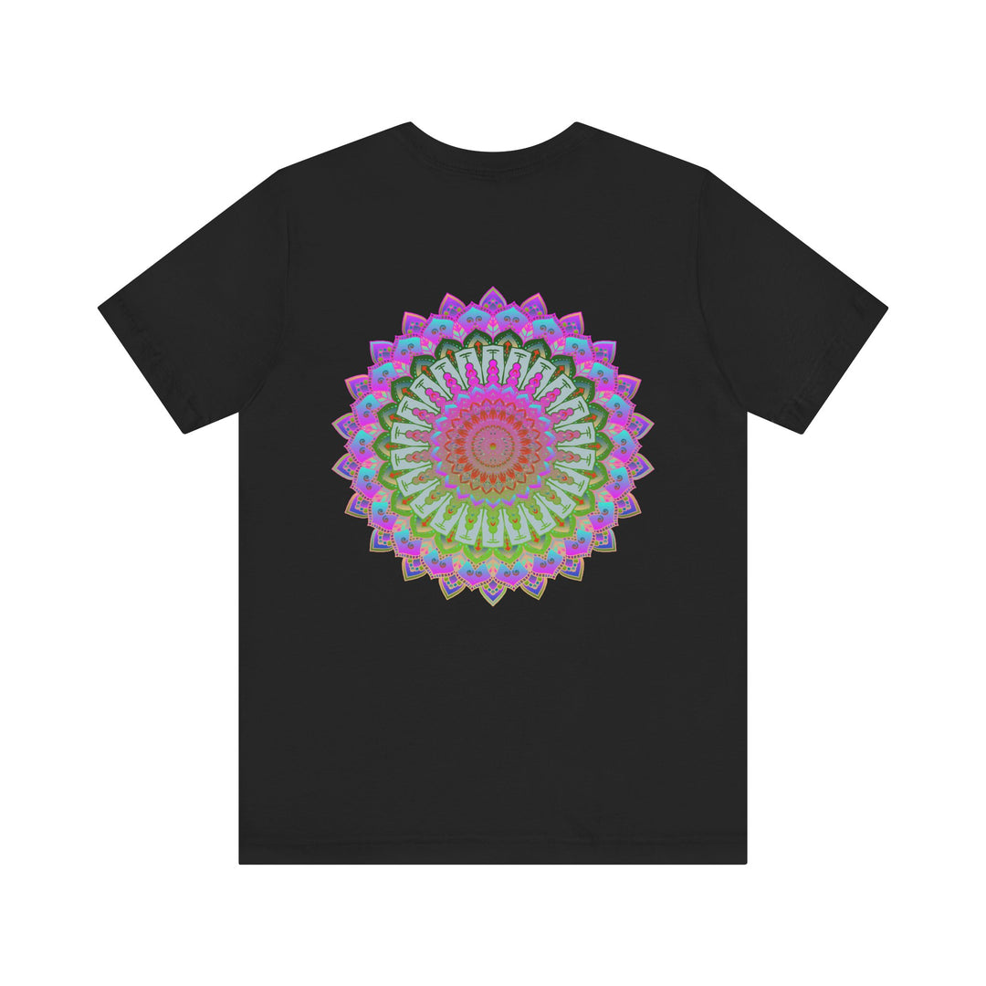 Vibrant Mandala Tee featuring intricate spiritual design for peace and harmony