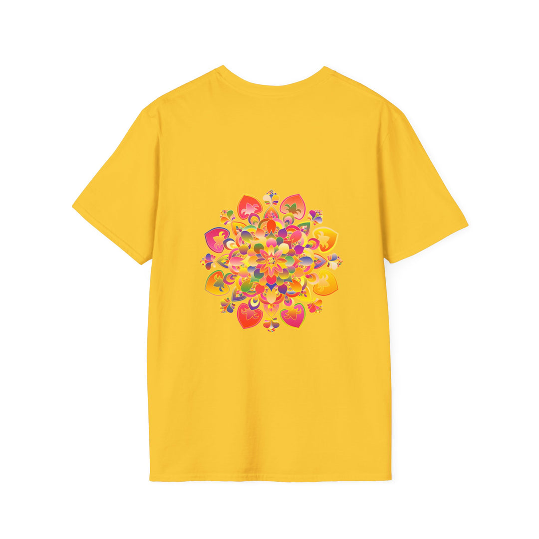 Lotus Mandala Unisex T-Shirt with Hand-Drawn Unique Design by Blululi