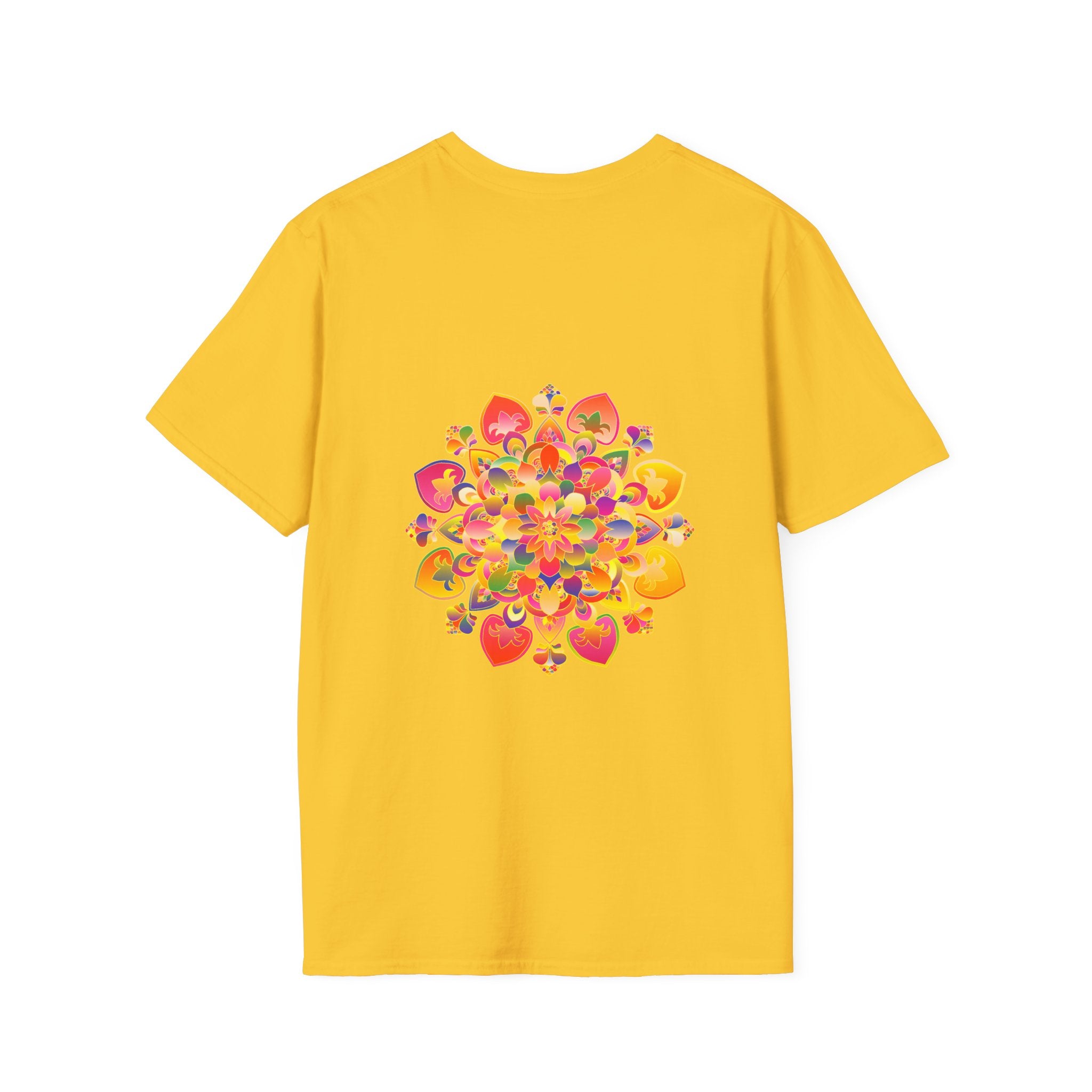 Lotus Mandala Unisex T-Shirt with Hand-Drawn Unique Design by Blululi