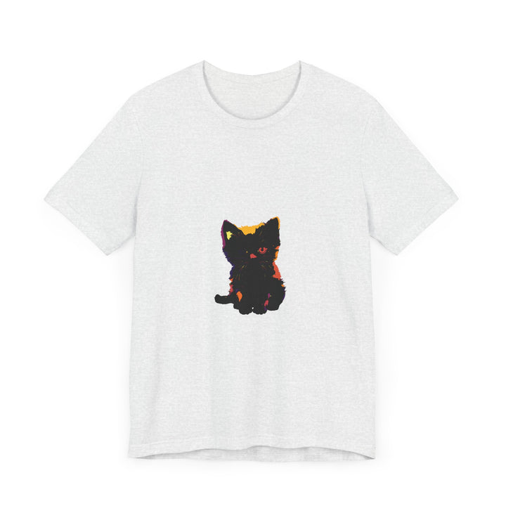 Black Cat Mystery - One Blue Eye T-Shirt featuring a stylish black cat with mesmerizing blue eye design