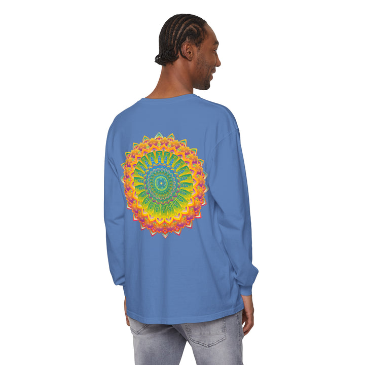 Intricate mandala design long sleeve t-shirt for men and women