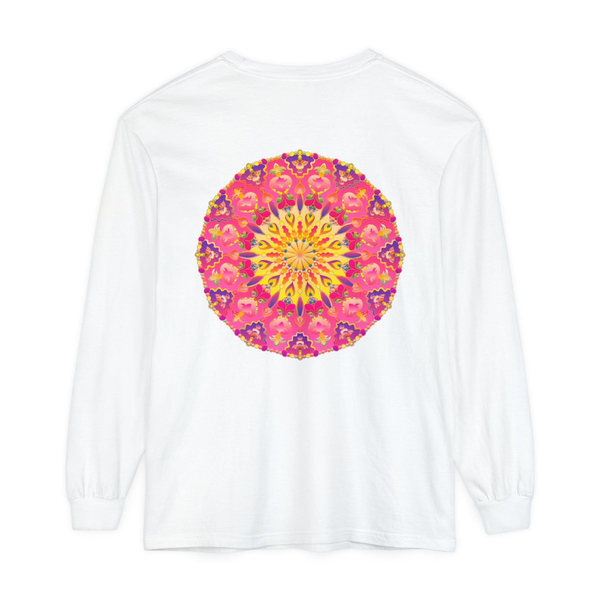 Colorful and intricate mandala design long sleeve t-shirt for everyone