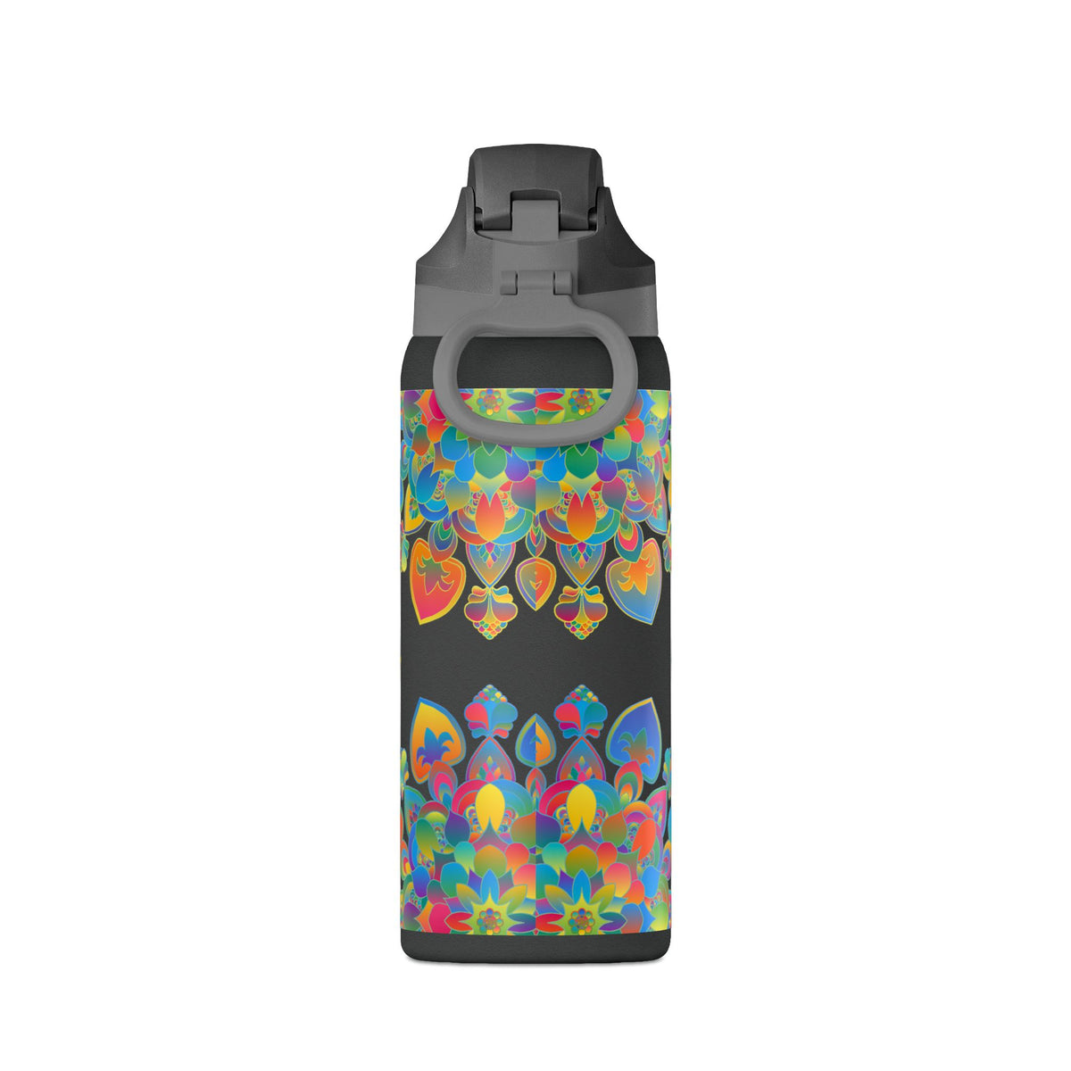 Insulated Water Bottle — Colorful Psychedelic Mandala 32oz