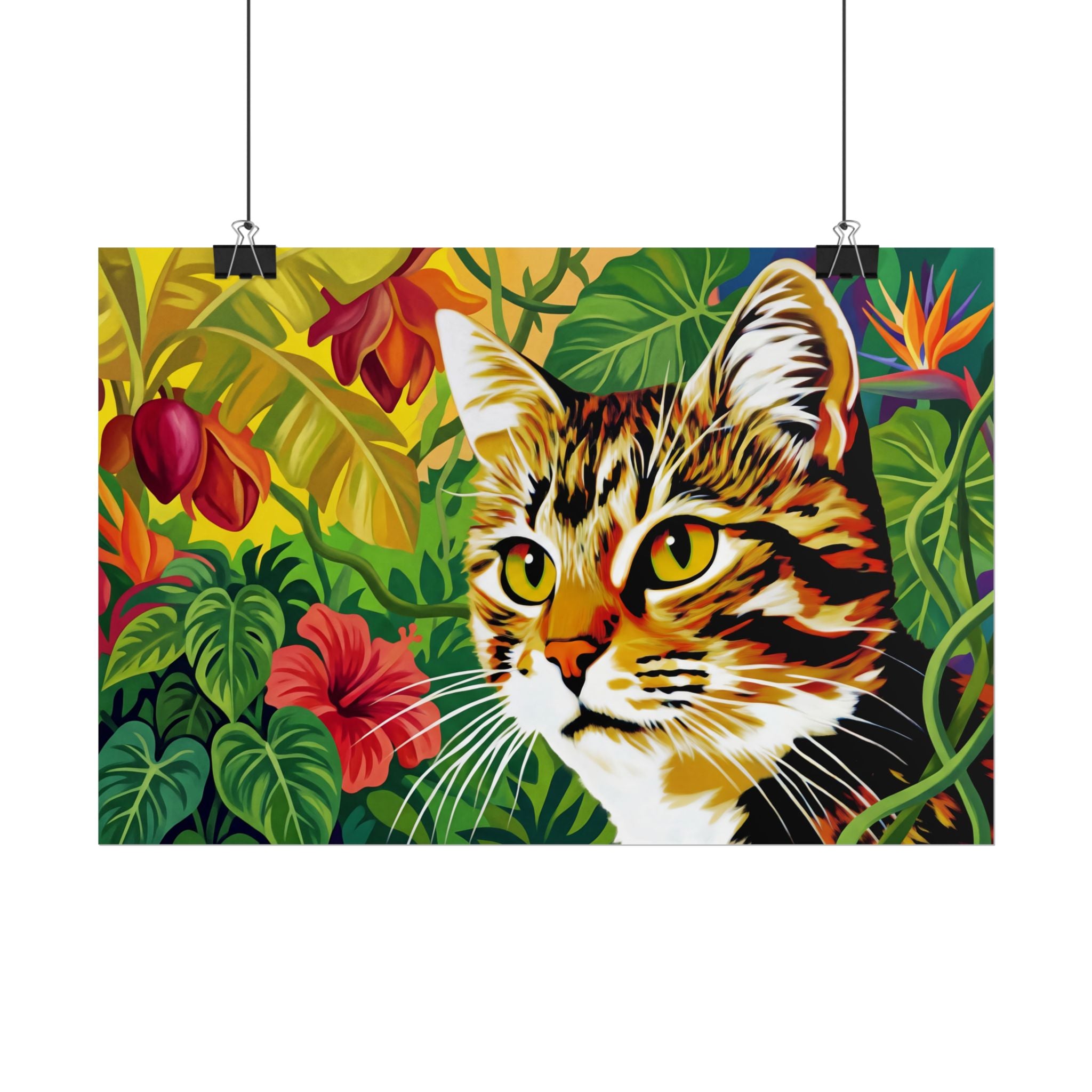 Cat Jungle Poster - Horizontal