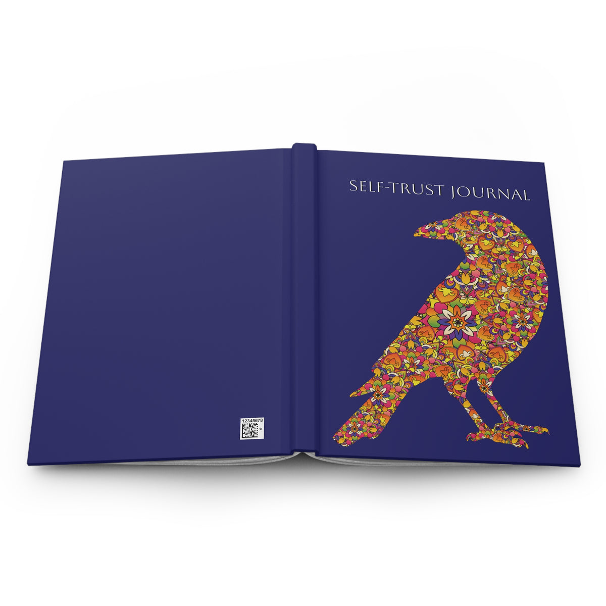Self-Trust Crow Journal — Floral Raven Hardcover Journal