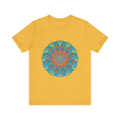 Vibrant and intricate Rainbow Mandala Tee with beautiful, colorful design and detailed patterns