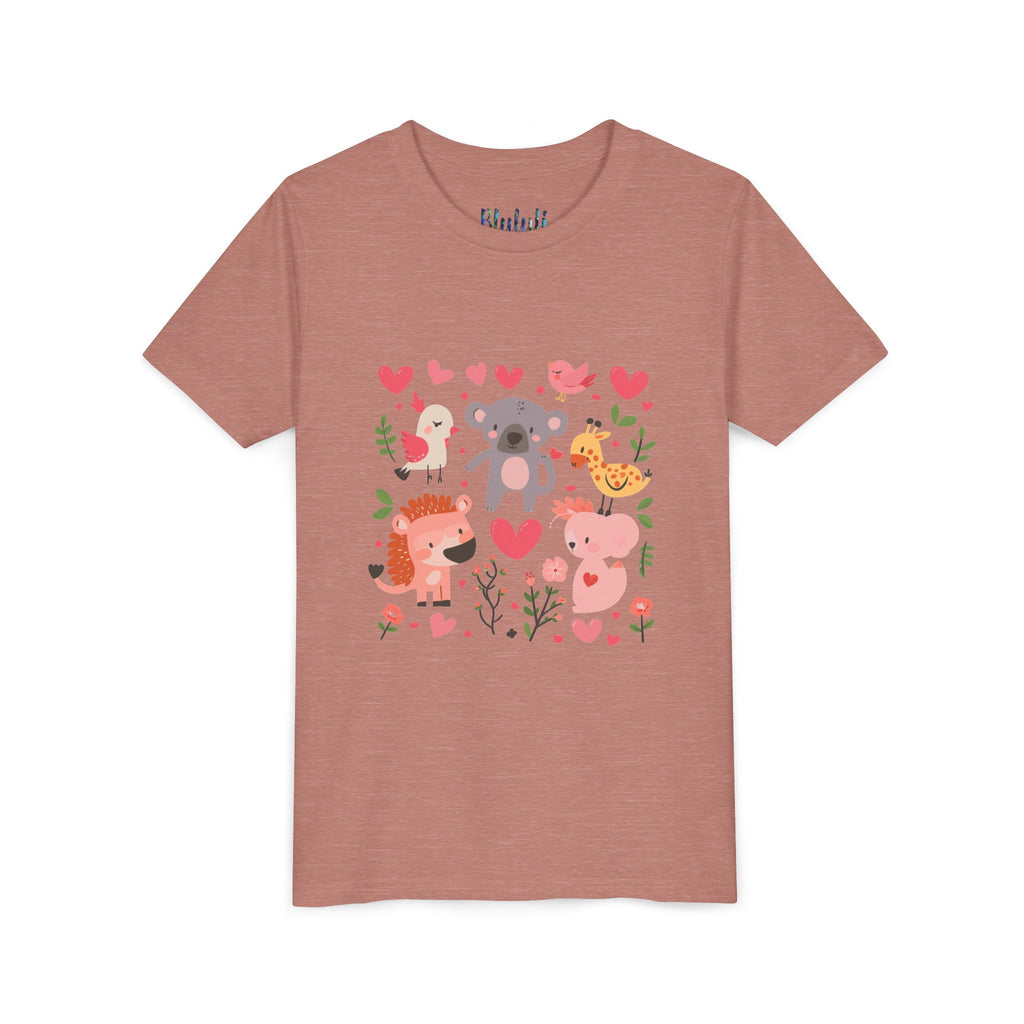 Entzückendes Animal Love Jugend T-Shirt, Süßes Kindershirt, Tier Grafik T-Shirt, Kindergeschenk, Geburtstags- oder Urlaubsoutfit 