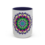 Beautiful and vibrant Mandala Art Mug with intricate designs and spiritual symbolism
