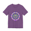 A vibrant mandala tee with intricate and colorful design, perfect for adding a pop of color to any outfit