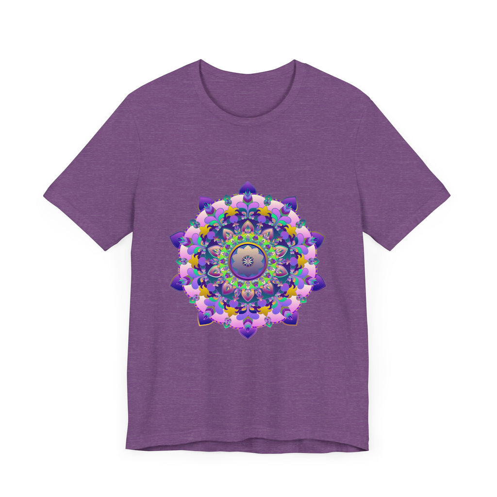 A vibrant mandala tee with intricate and colorful design, perfect for adding a pop of color to any outfit