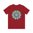 Colorful mandala tee representing peace, harmony, and spiritual enlightenment