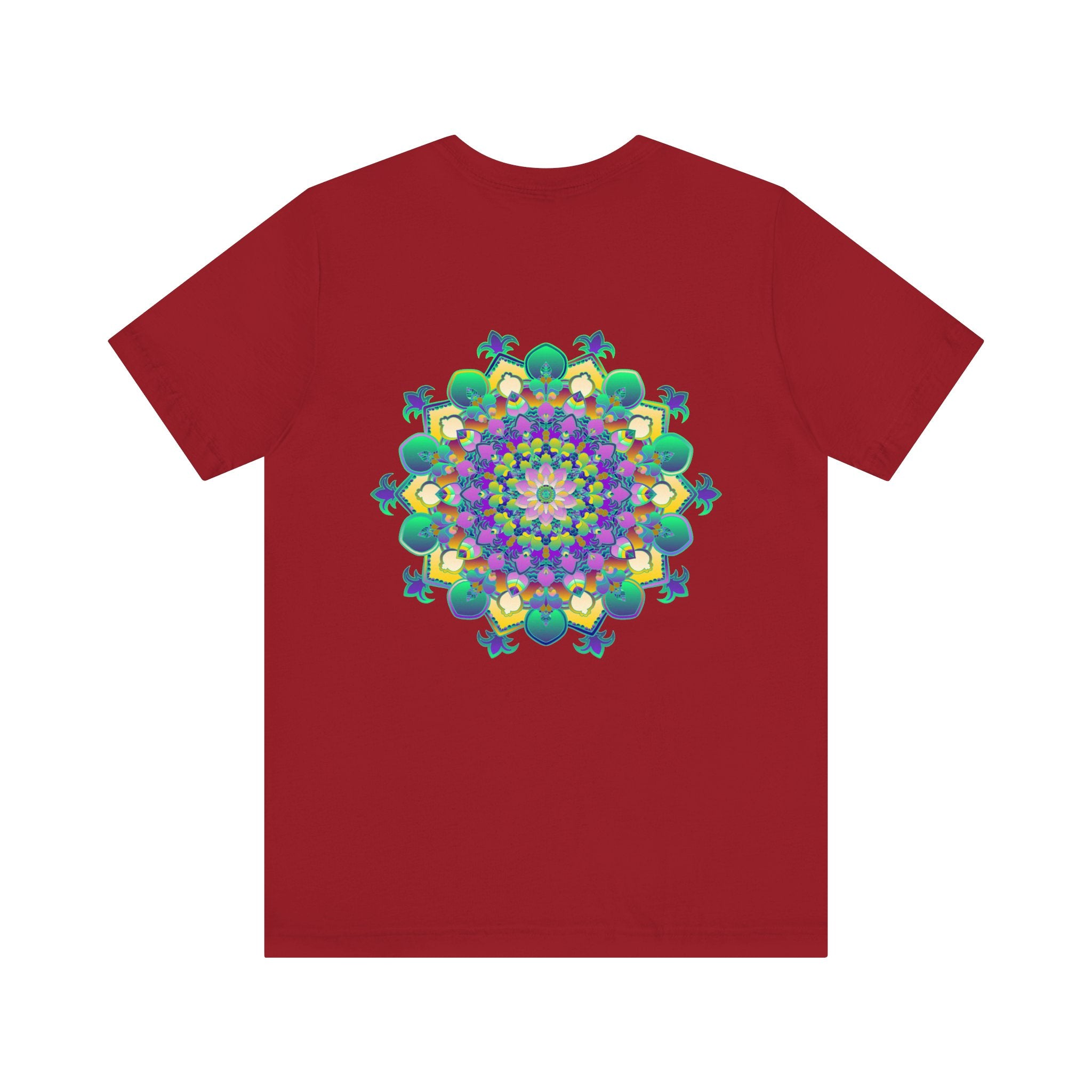 Colorful mandala tee representing peace, harmony, and spiritual enlightenment